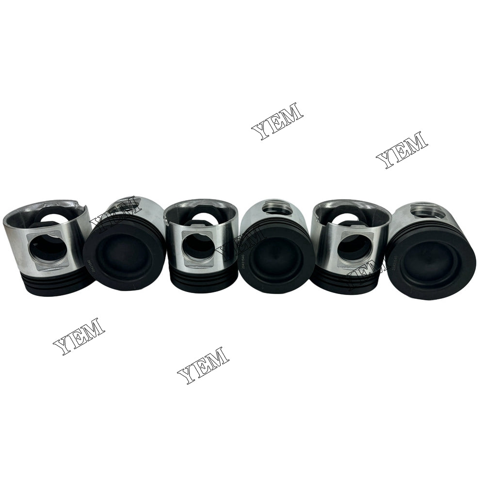 6 pcs 20431540 D12D OEM Piston STD & Pin &Circlip For Volvo D12D diesel engines For Volvo