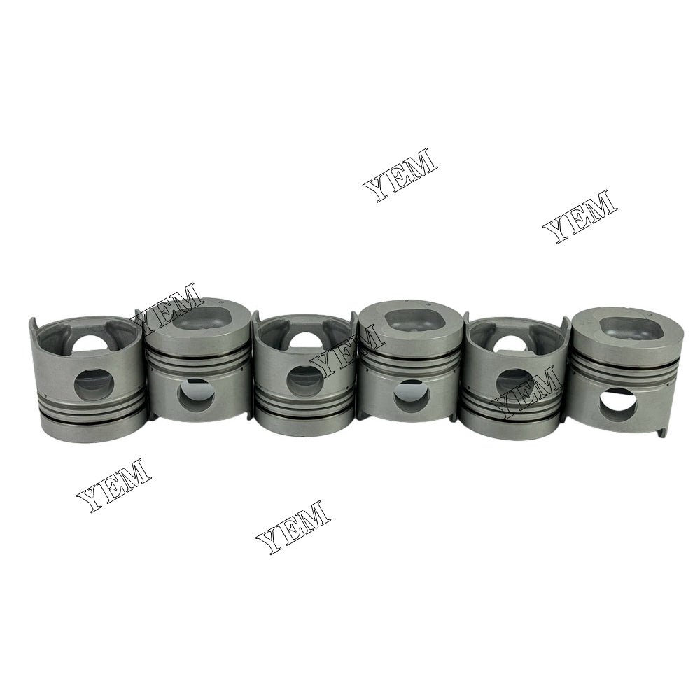 6 pcs 6BD1 OEM Piston STD & Pin &Circlip For Isuzu 6BD1 diesel engines For Isuzu