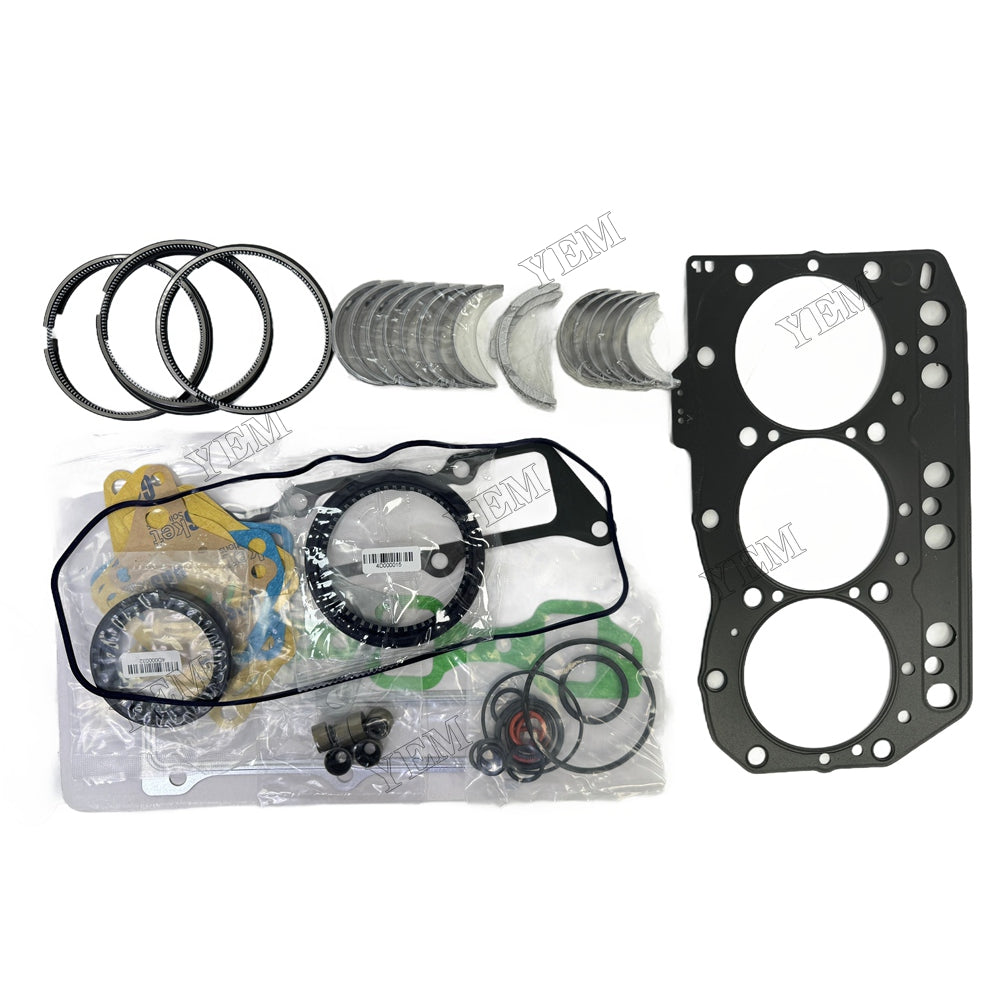 3TNV82 Piston ring set Gasket kit Crankshaft and Rod Bearings Set For Yanmar