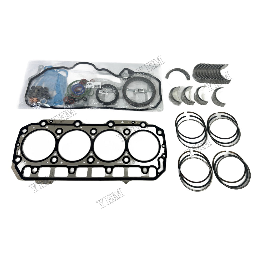 16V 4TNV94 Piston ring set Gasket kit Crankshaft and Rod Bearings Set For Yanmar