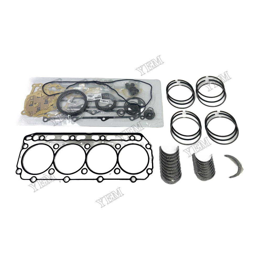 4TNV88 Piston ring set Gasket kit Crankshaft and Rod Bearings Set For Yanmar Foe Yanmar