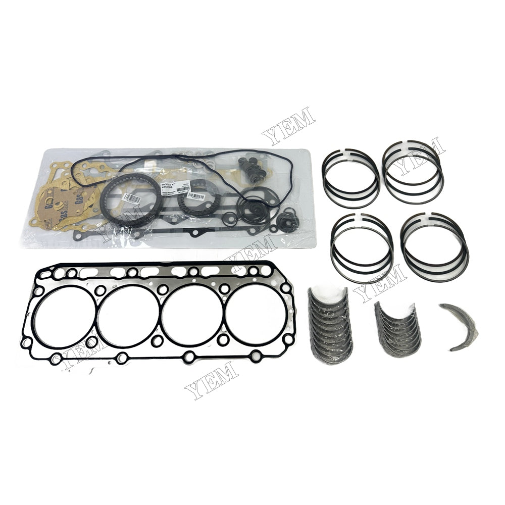 4TNV88 Piston ring set Gasket kit Crankshaft and Rod Bearings Set For Yanmar Foe Yanmar