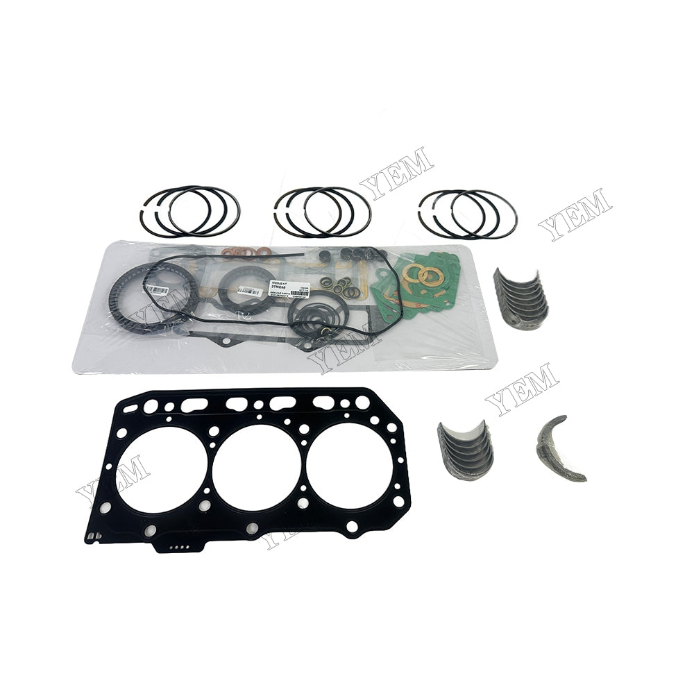 3TNV88 Piston ring set Gasket kit Crankshaft and Rod Bearings Set For Yanmar Foe Yanmar