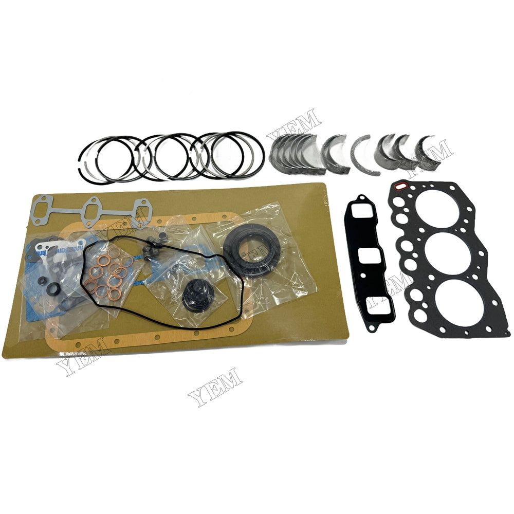 3TNE68 Piston ring set Gasket kit Crankshaft and Rod Bearings Set For Yanmar