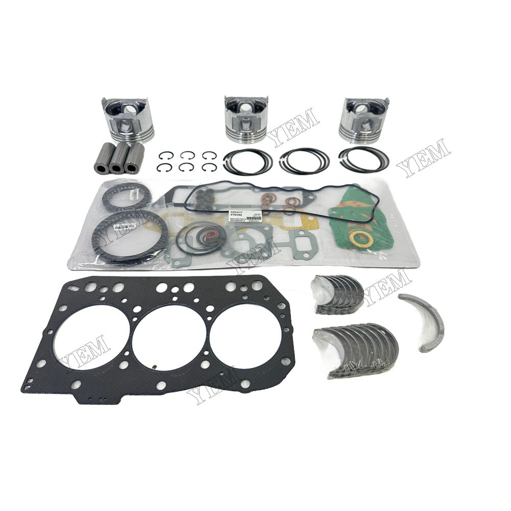 Piston With ring set Gasket kit main and connecting rod bearings Set For Yanmar 3TNV82 Engine Foe Yanmar