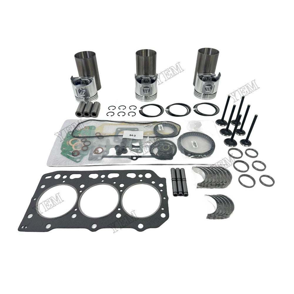 Overhaul Rebuild Kit Gasket Main and Connecting rod bearings Valve Kit For Yanmar 3TNV84 Engine