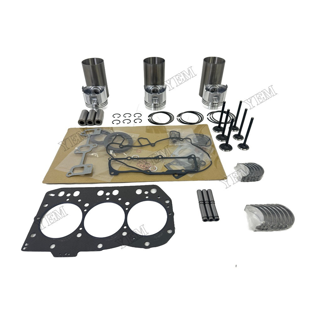 3TNC80 Engine Overhaul Kit Main And Rod bearings Gasket Set Valve Guide For Yanmar