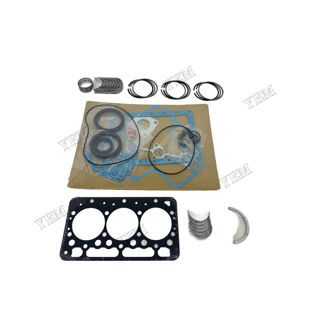 3D67E Piston ring set Gasket kit Crankshaft and Rod Bearings Set For Kubota Foe Kubota