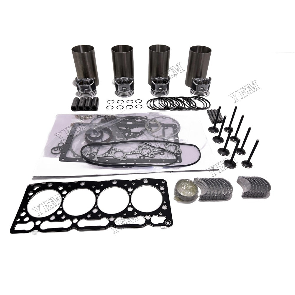 V1505 Engine Overhaul Kit Main And Rod bearings Gasket Set Valve Guide For Kubota