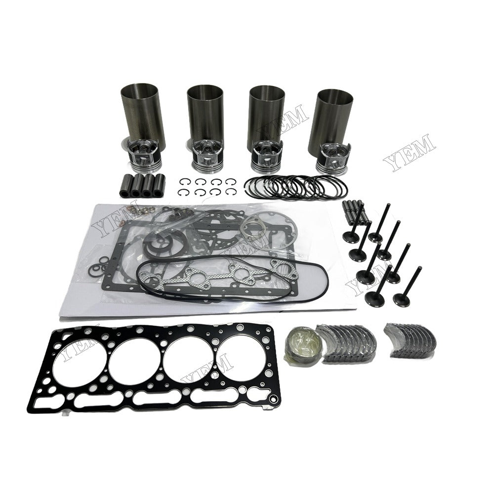 V1505 Engine Overhaul Kit Main And Rod bearings Gasket Set Valve Guide For Kubota Foe Kubota