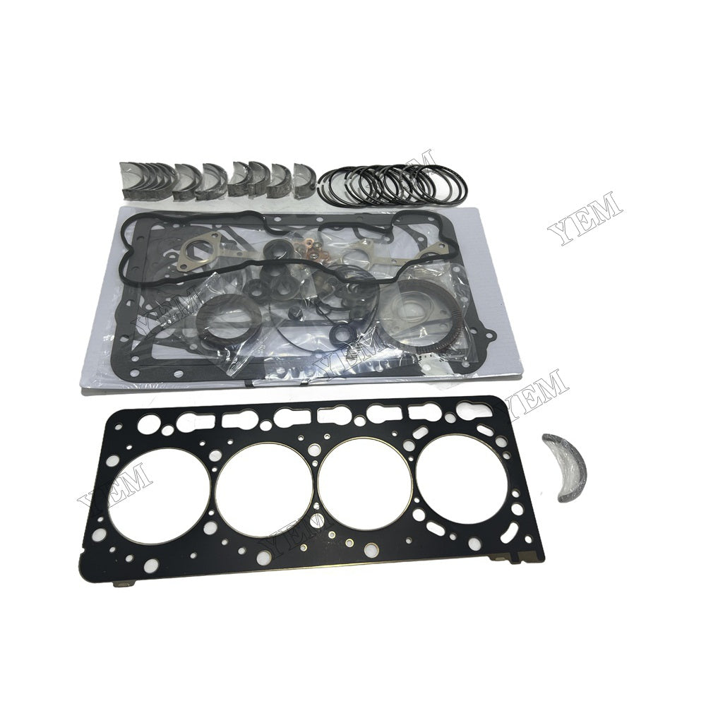 12V V3300 Piston ring set Gasket kit Crankshaft and Rod Bearings Set For Kubota Foe Kubota