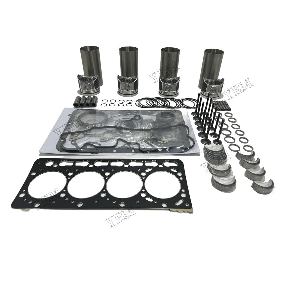 12V V3600 Overhaul Rebuild Kit Gasket Main and Connecting rod bearings Valve Kit For Kubota