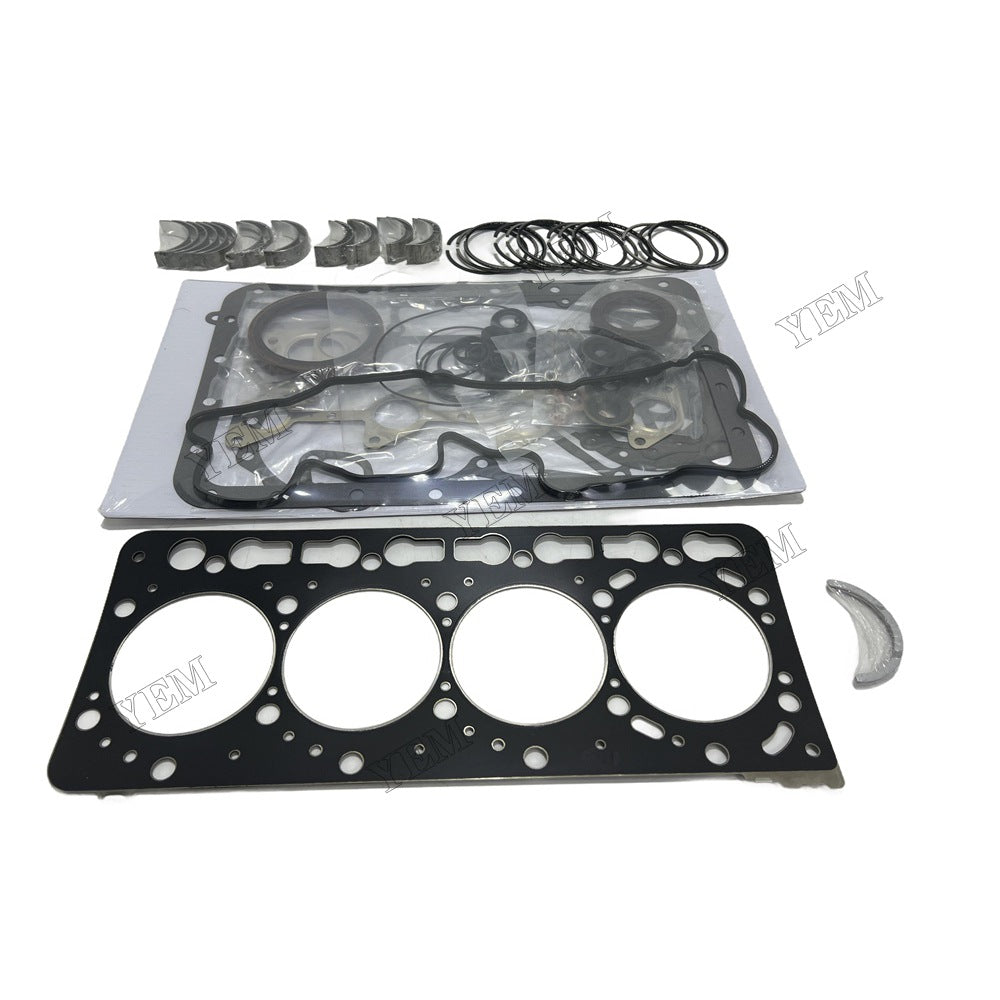 12V V3600 Piston ring set Gasket kit Crankshaft and Rod Bearings Set For Kubota