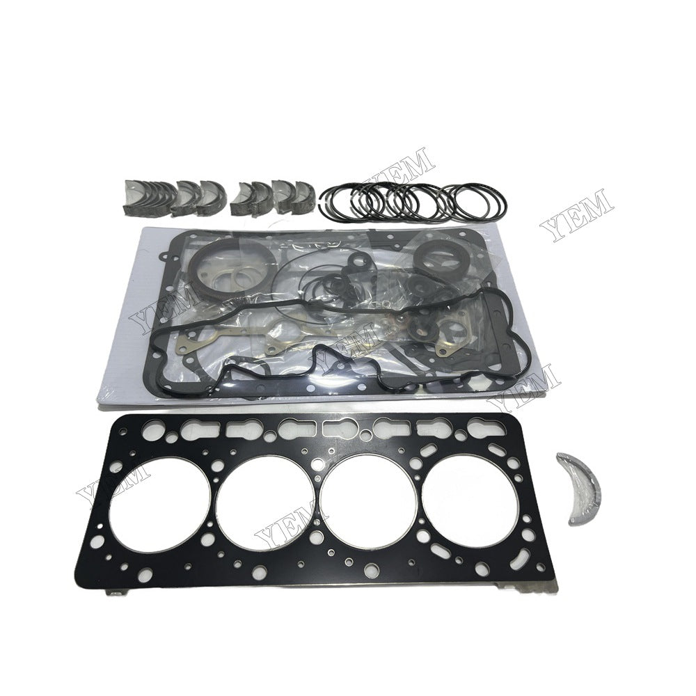 12V V3600 Piston ring set Gasket kit Crankshaft and Rod Bearings Set For Kubota Foe Kubota