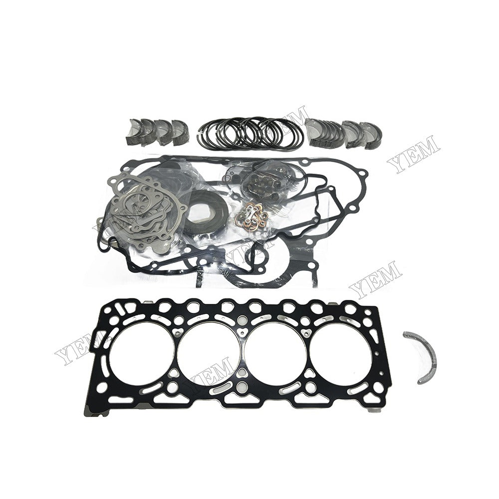 16V V3307 Piston ring set Gasket kit Crankshaft and Rod Bearings Set For Kubota Foe Kubota