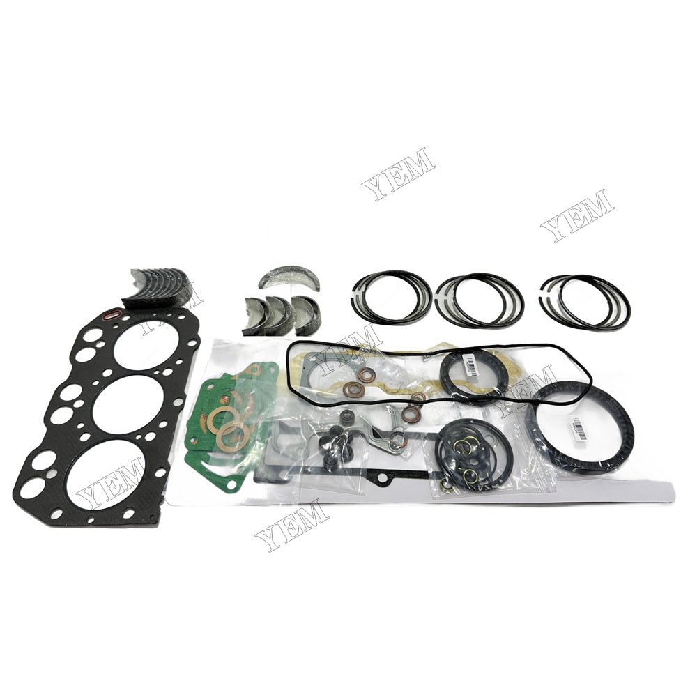 3YM20 Piston ring set Gasket kit Crankshaft and Rod Bearings Set For Yanmar Foe Yanmar