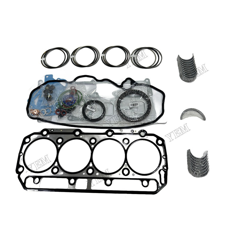 4D98E Piston ring set Gasket kit Crankshaft and Rod Bearings Set For Yanmar