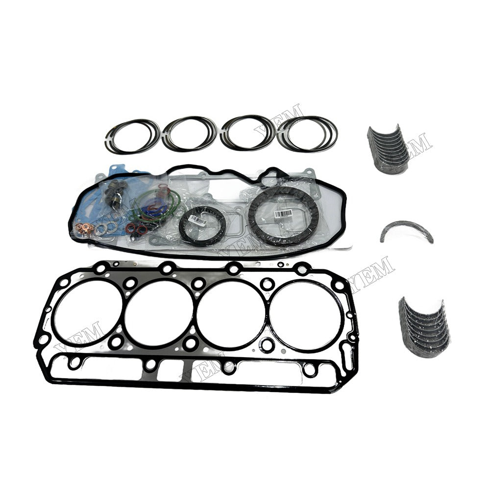 4D98E Piston ring set Gasket kit Crankshaft and Rod Bearings Set For Yanmar Foe Yanmar