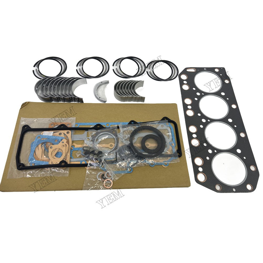 4TNV100 Piston ring set Gasket kit Crankshaft and Rod Bearings Set For Yanmar Foe Yanmar