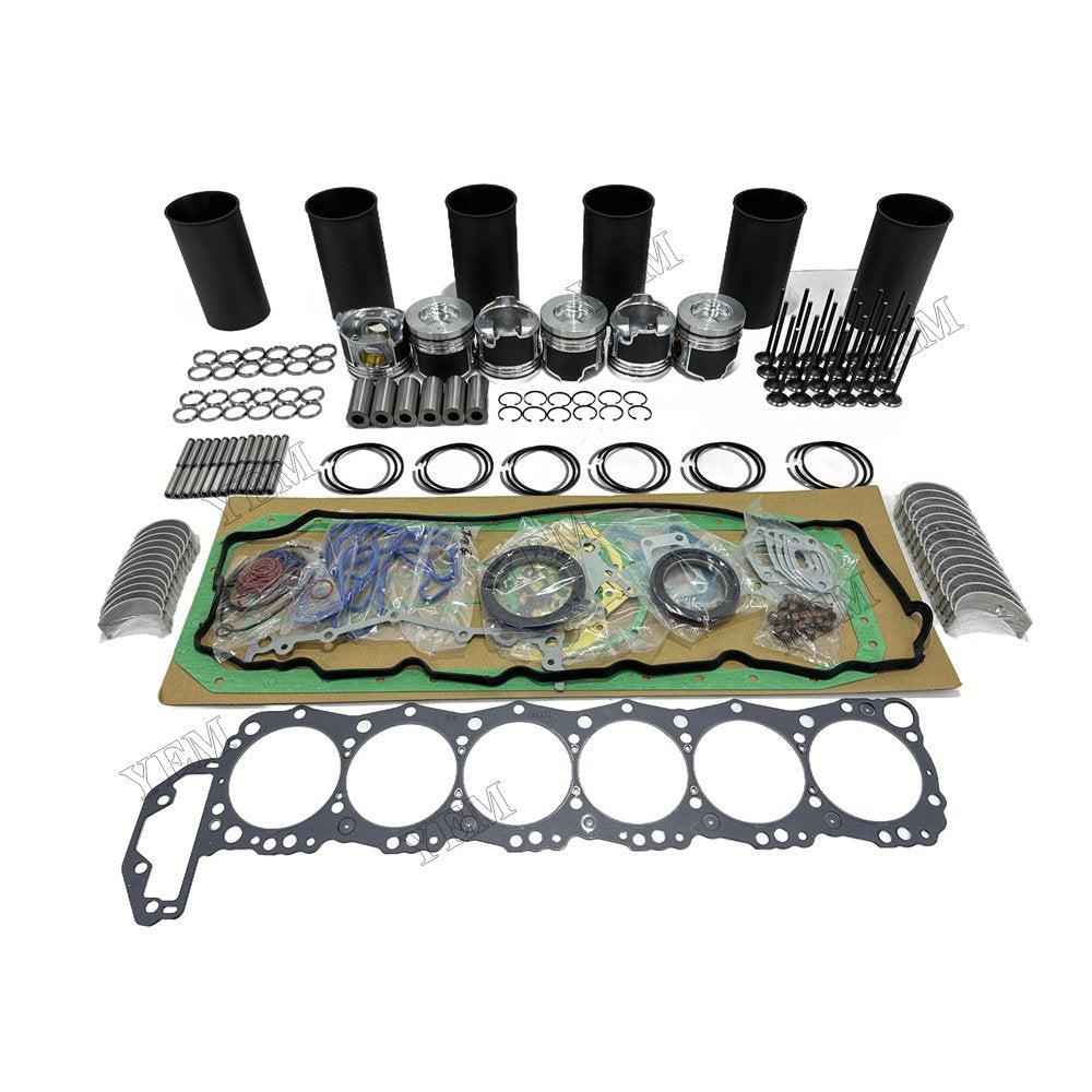 24V Overhaul Rebuild Kit Gasket Main and Connecting rod bearings Valve Kit For Hino J08E Engine