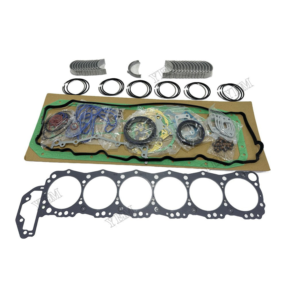 24V Piston ring set Gasket kit Crankshaft and Rod Bearings Set For Hino J08E Engine Foe Hino