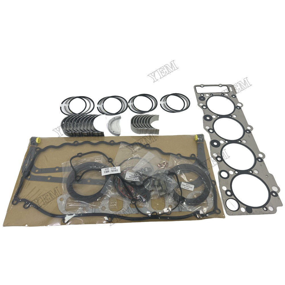 4HE1 Piston ring set Gasket kit Crankshaft and Rod Bearings Set For Isuzu