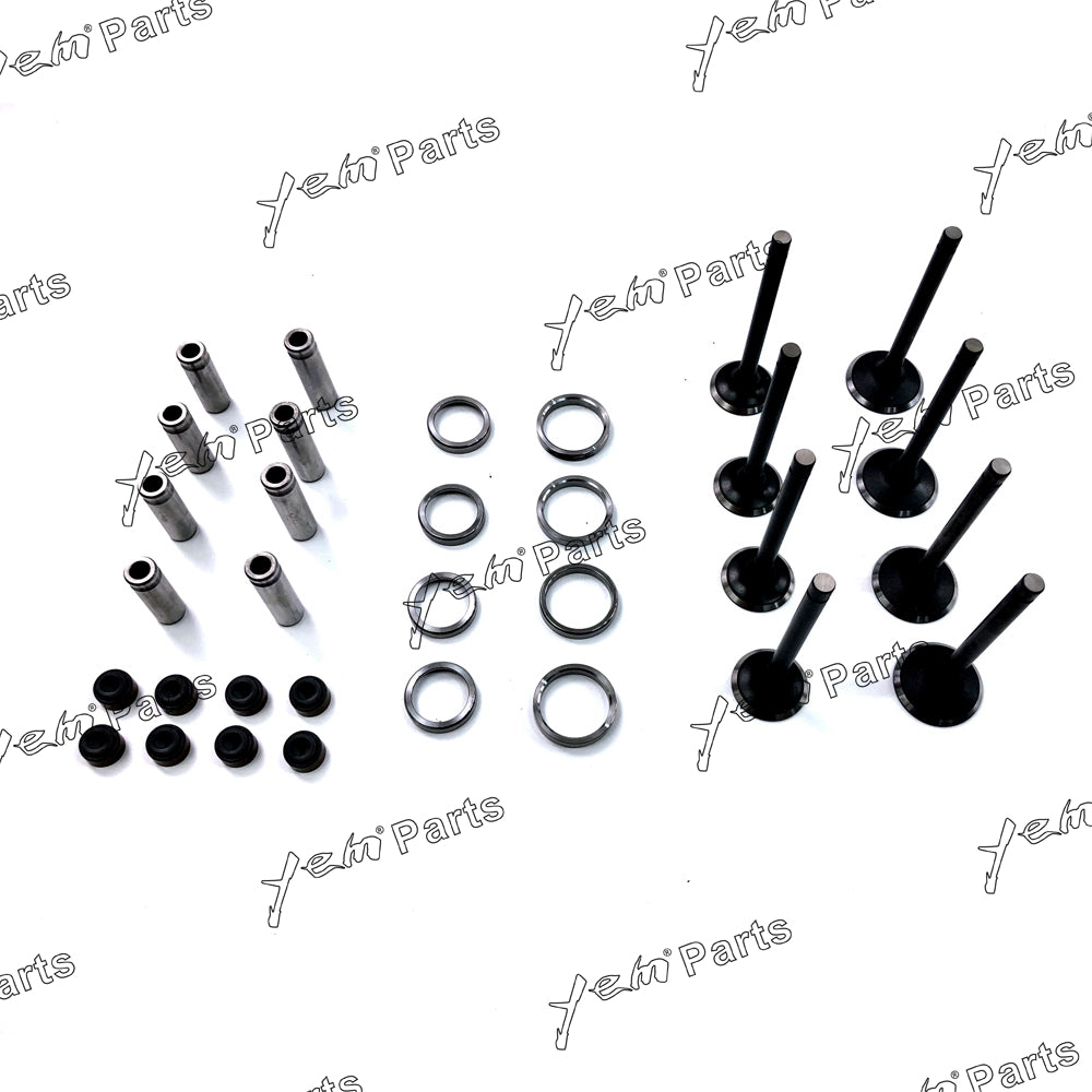 YEM Engine Parts 1 Set Valve Guide & Seat Intake Valve and Exhaust Valve For Yanmar 4TNE98 Engine For Yanmar