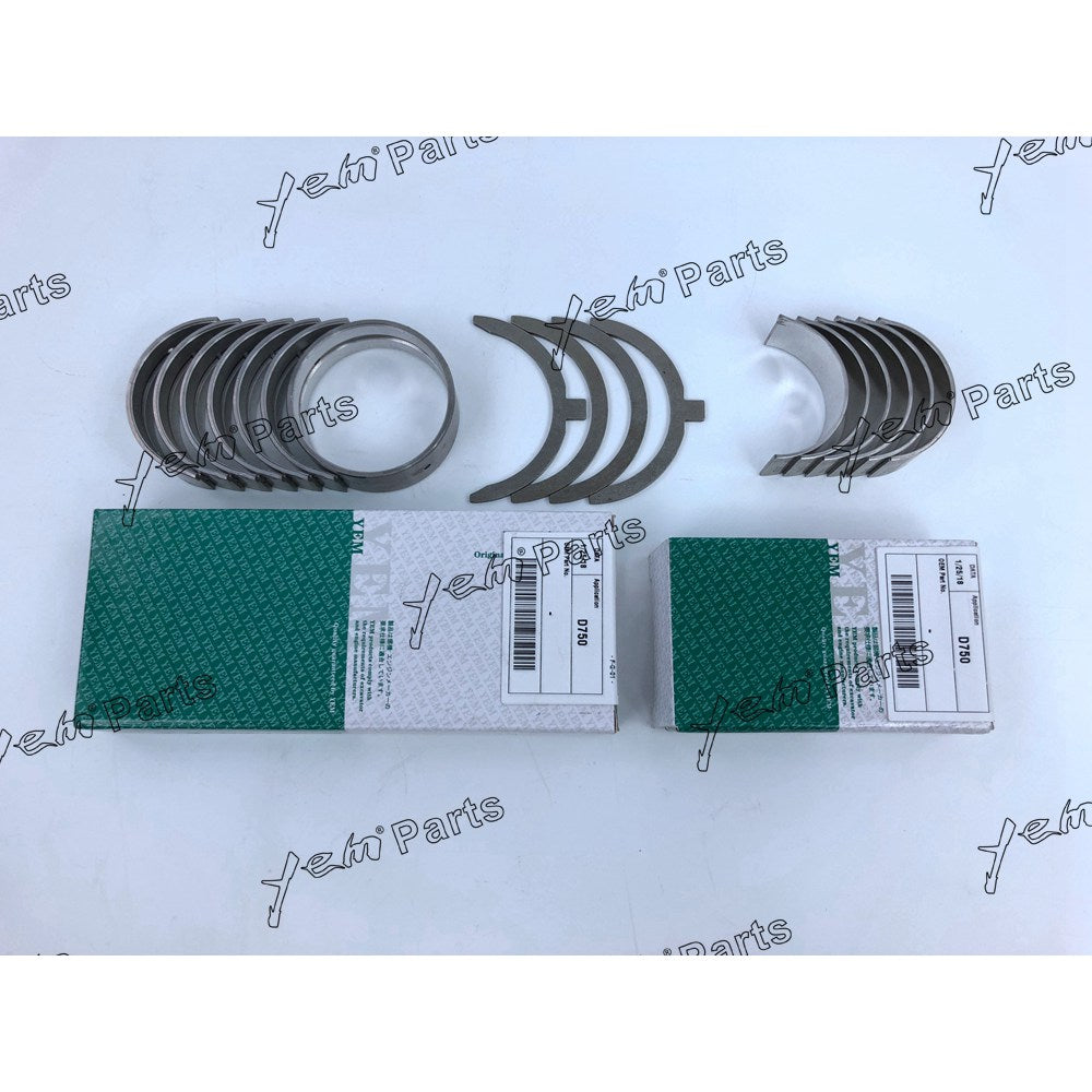 D750 MAIN BEARING + CON ROD BEARING + THRUST WASHER FOR KUBOTA DIESEL ENGINE PARTS For Kubota