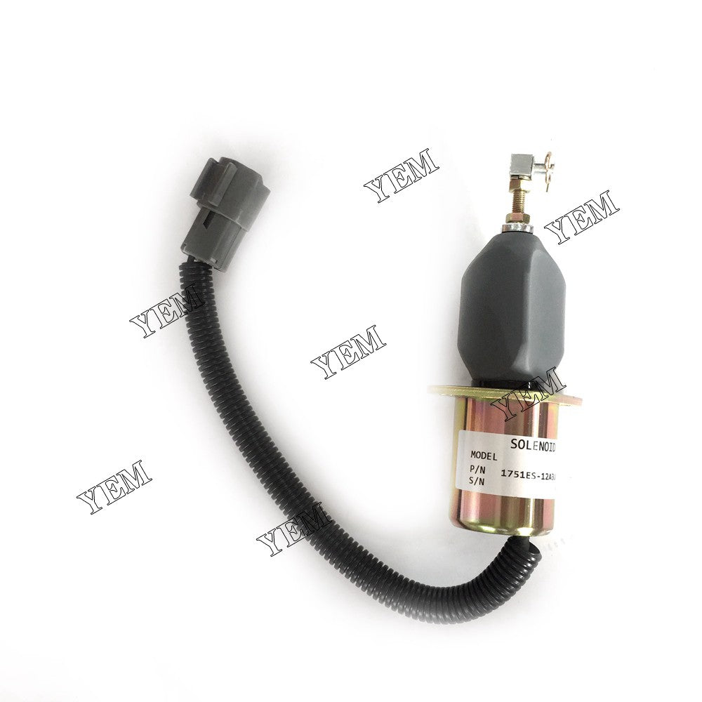 4TNE94 ENGINE SOLENOID VALVE 1751ES-12A3UC12BS 12V FOR YANMAR DIESEL ENGINE PARTS For Yanmar