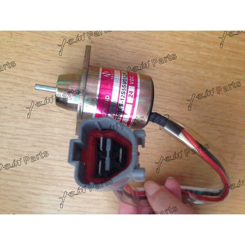 1503ES-12S5SUC12S FUEL STOP SOLENOID 24V FOR EXCAVATOR ENGINE PARTS