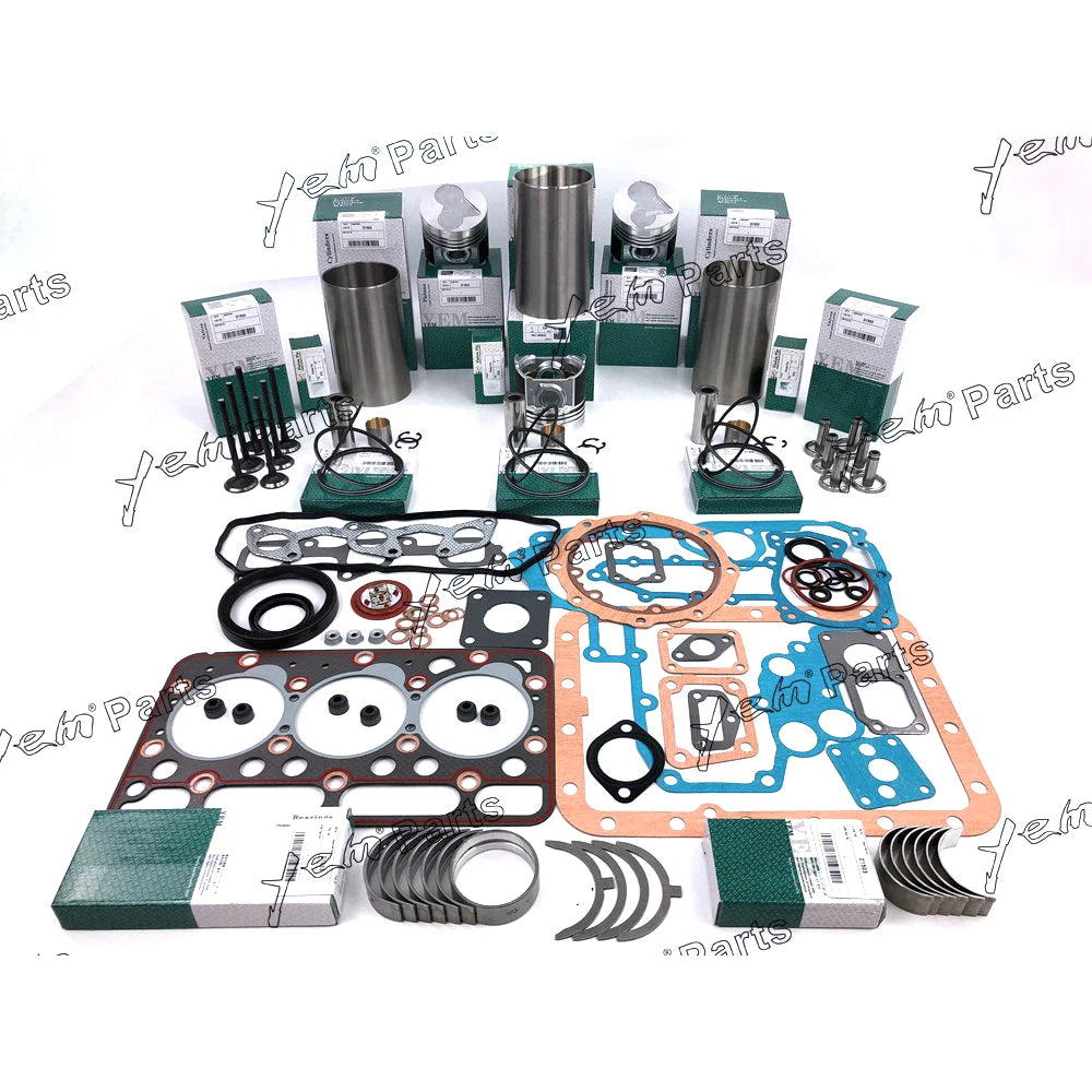 D1503 Repair Kit Engine Liner Kit With Full Gasket Set Bearings Valve Guide Seat For Kubota Diesel Engine Parts For Kubota