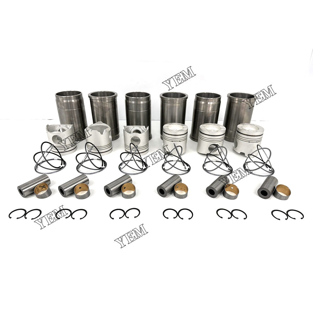 For Hino 6 pcs K13C Overhaul Kit Liner Piston With Ring diesel engine parts YEMPARTS