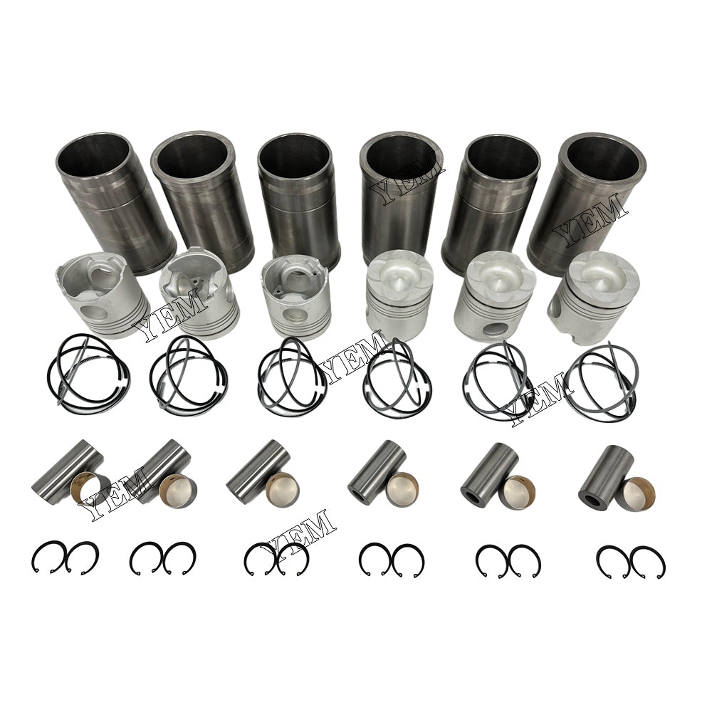 For Hino 6 pcs K13C Overhaul Kit Liner Piston With Ring diesel engine parts YEMPARTS