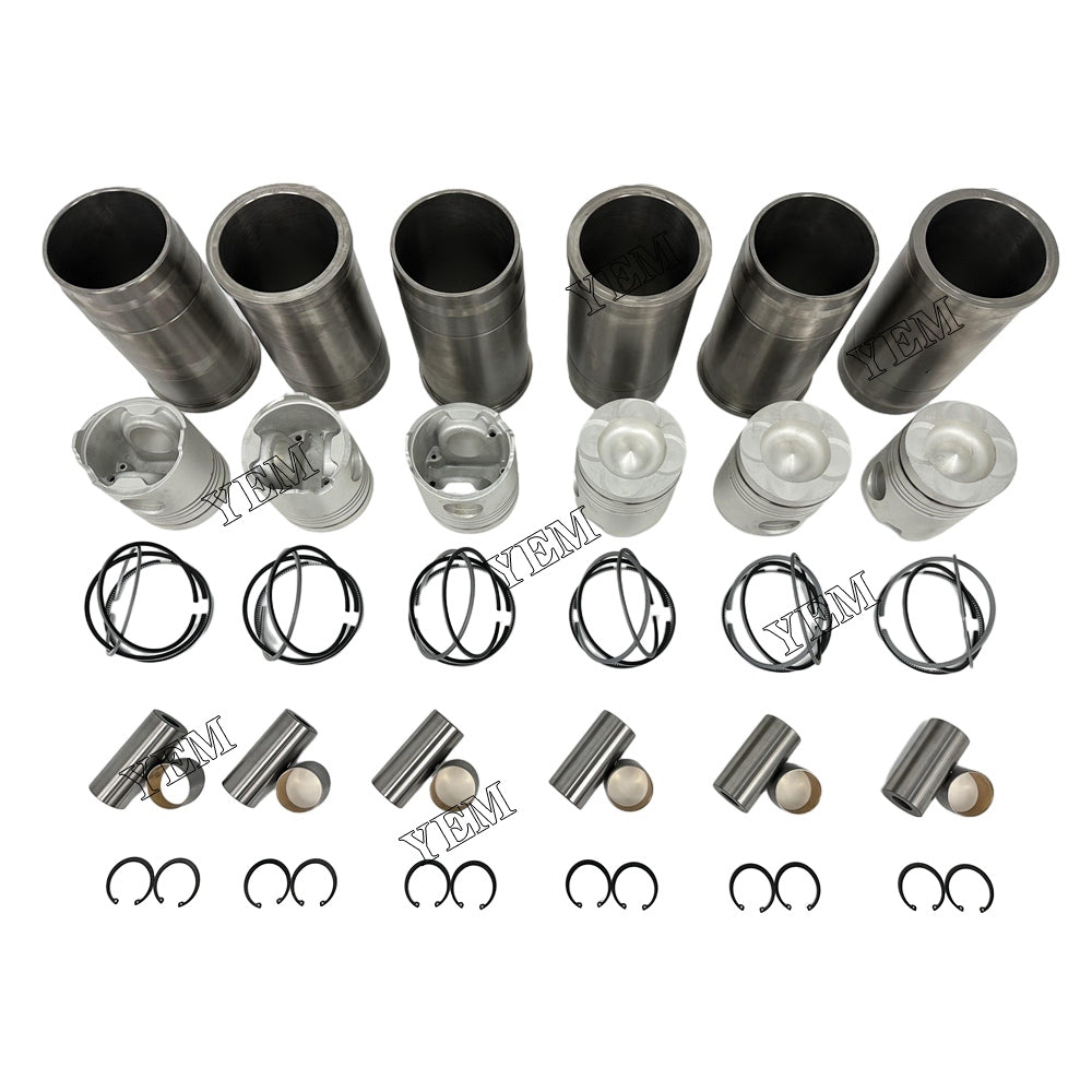 For Hino 6 pcs K13C Overhaul Kit Liner Piston With Ring diesel engine parts YEMPARTS