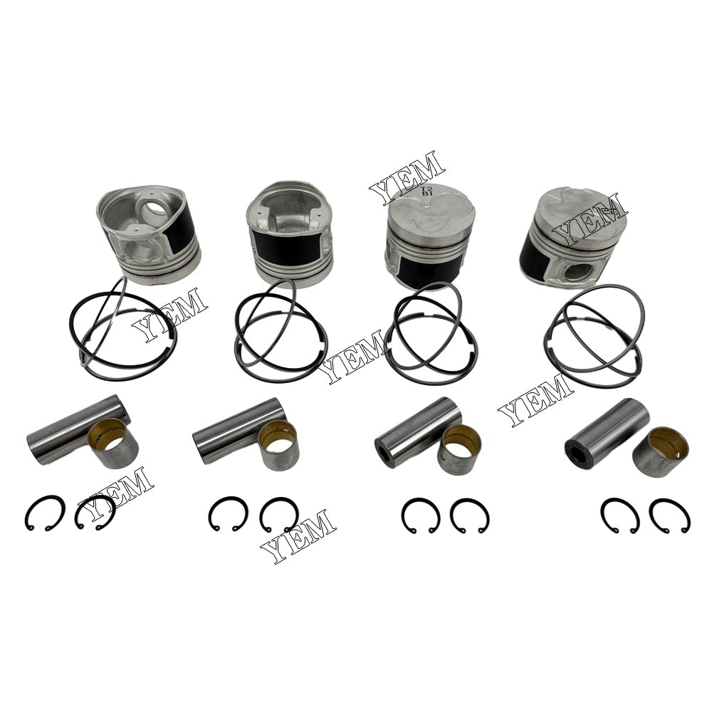 For Hyundai 4 pcs D4BB Piston With Rings diesel engine parts