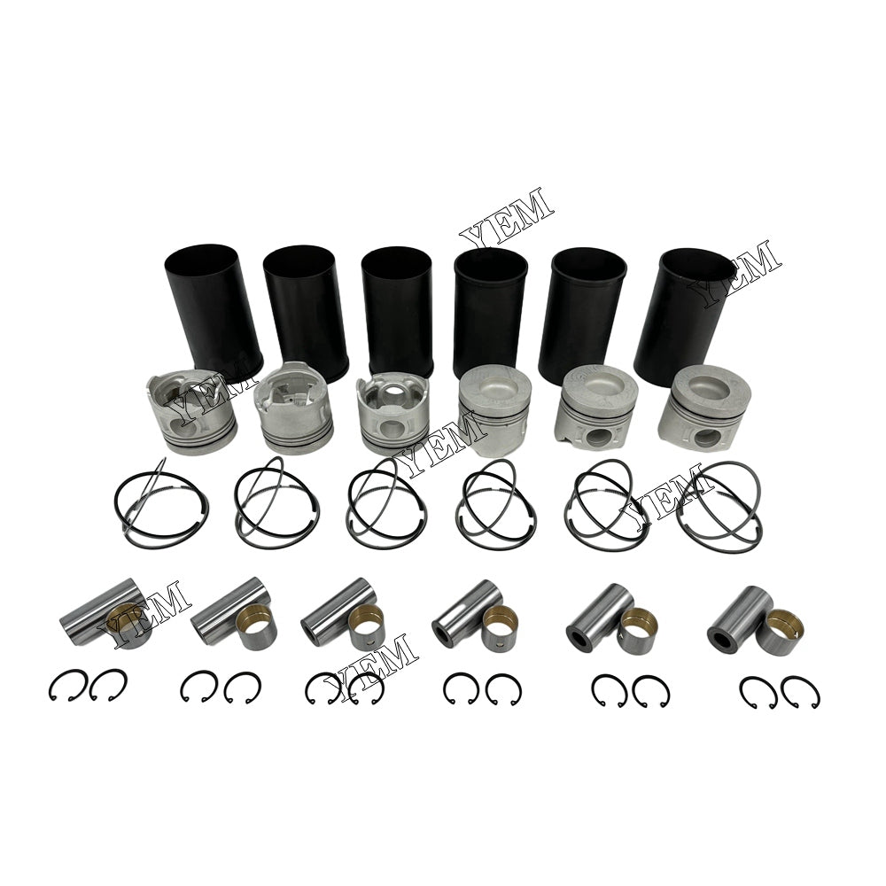 For Hino 6 pcs H07D Overhaul Kit Liner Piston With Ring 13216-2260 diesel engine parts