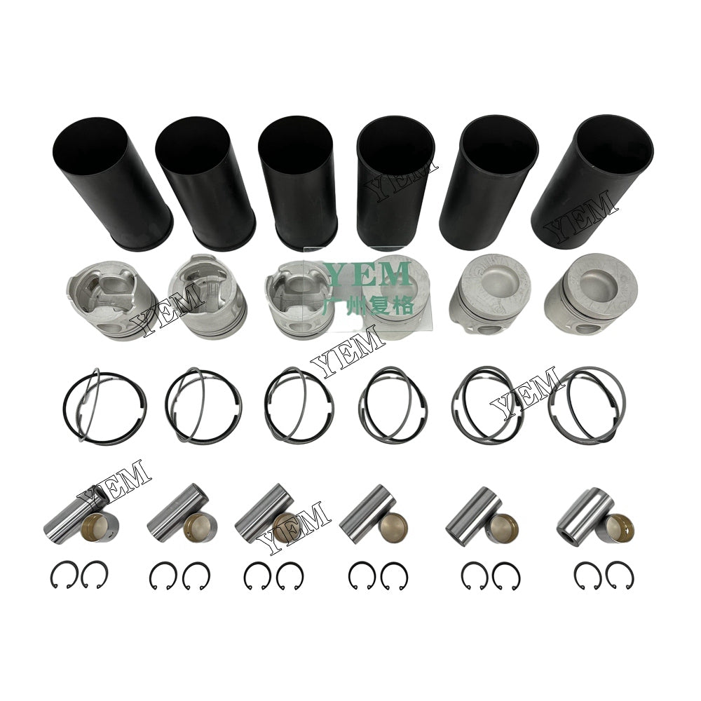 For Hino 6 pcs H07D Overhaul Kit Liner Piston With Ring 13216-2260 diesel engine parts