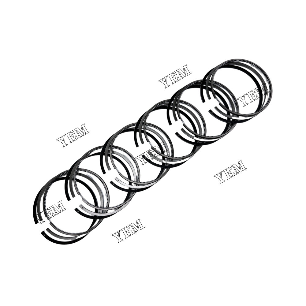 For Hino 6 pcs H07D Piston Rings Set STD 3*2*4 diesel engine parts