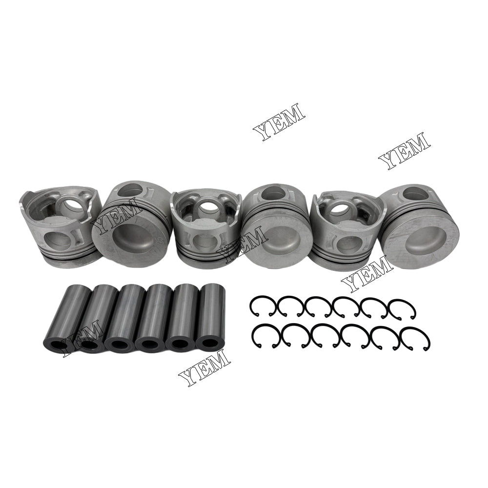 For Hino 6 pcs H07D Piston & Pin & Snap STD 13216-2260 diesel engine parts