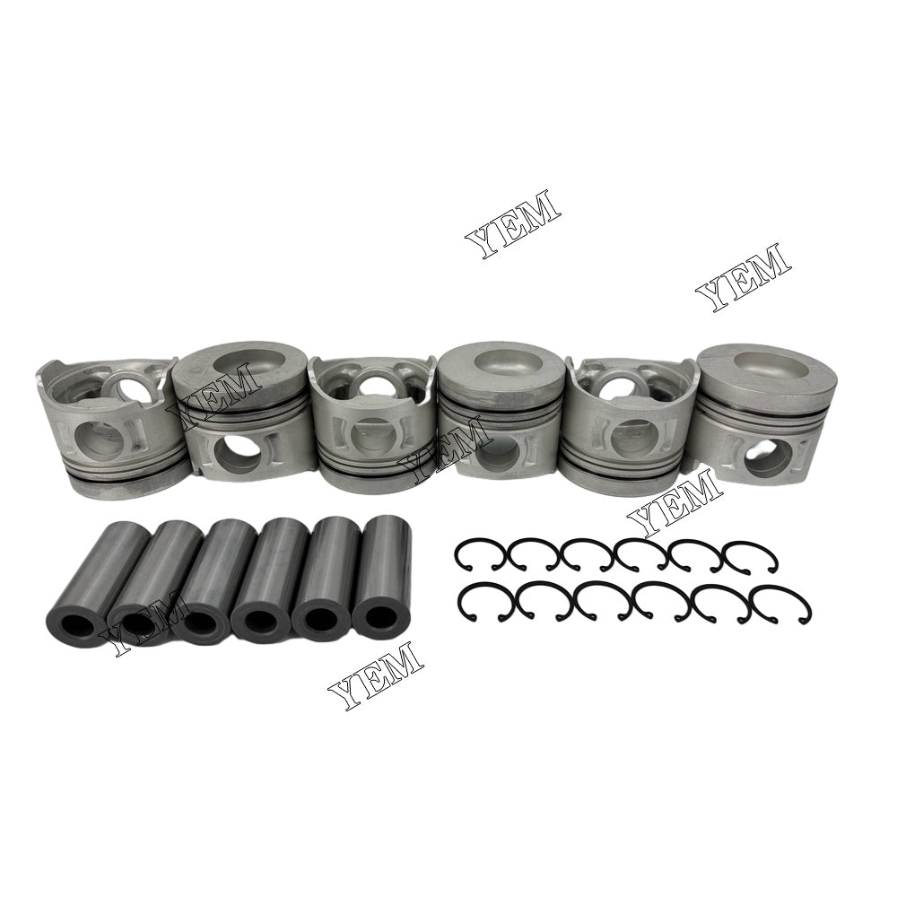 For Hino 6 pcs H07D Piston & Pin & Snap STD 13216-2260 diesel engine parts