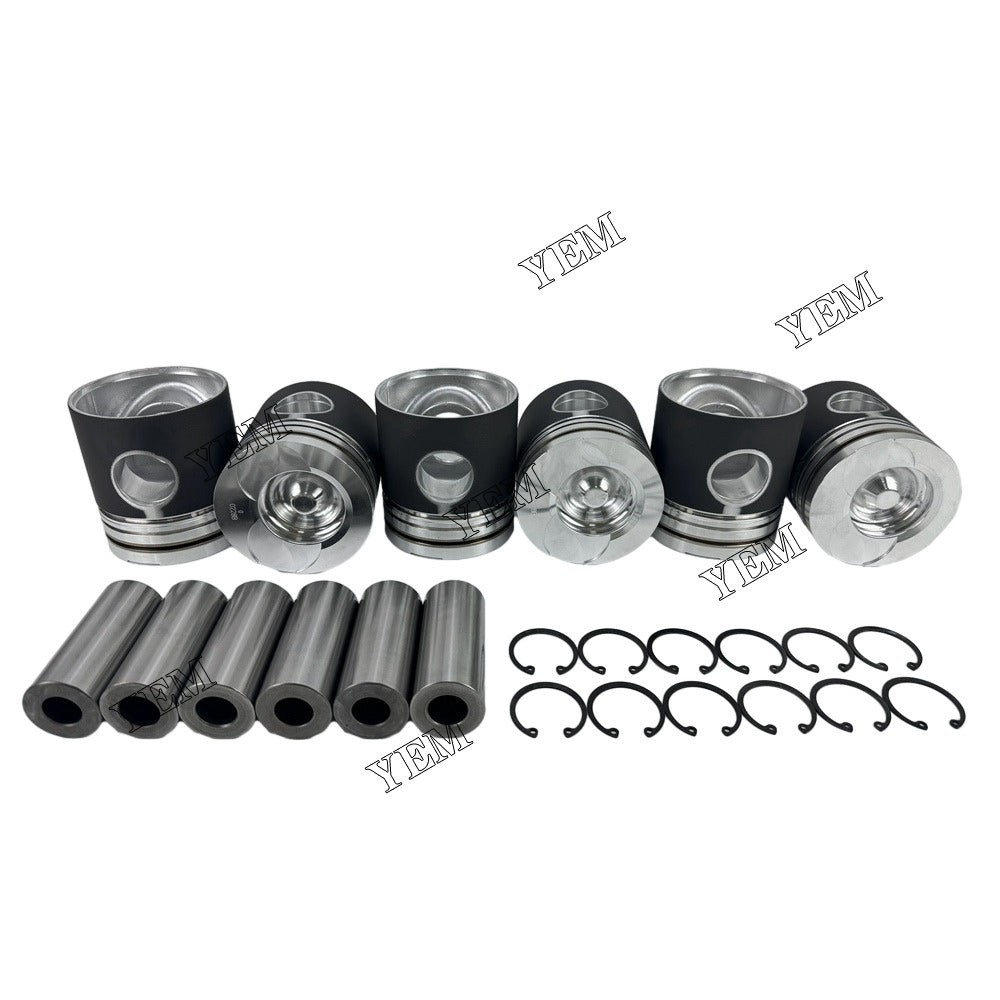 For Doosan 3 Cylinder Piston & Pin & Snap Ring STD 65.02501-0228B D1146 Engine Parts