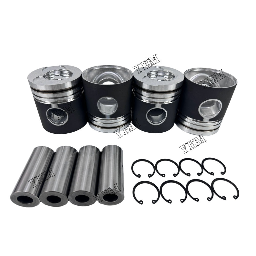 For Doosan 3 Cylinder Piston & Pin & Snap Ring STD 65.02501-0228B D1146 Engine Parts