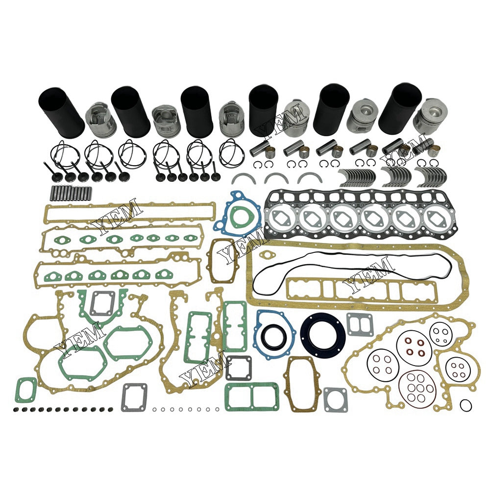 6D17 Engine Overhaul Rebuild Kit With Gasket Bearing Valve Set For Mitsubishi wheel loader For Mitsubishi