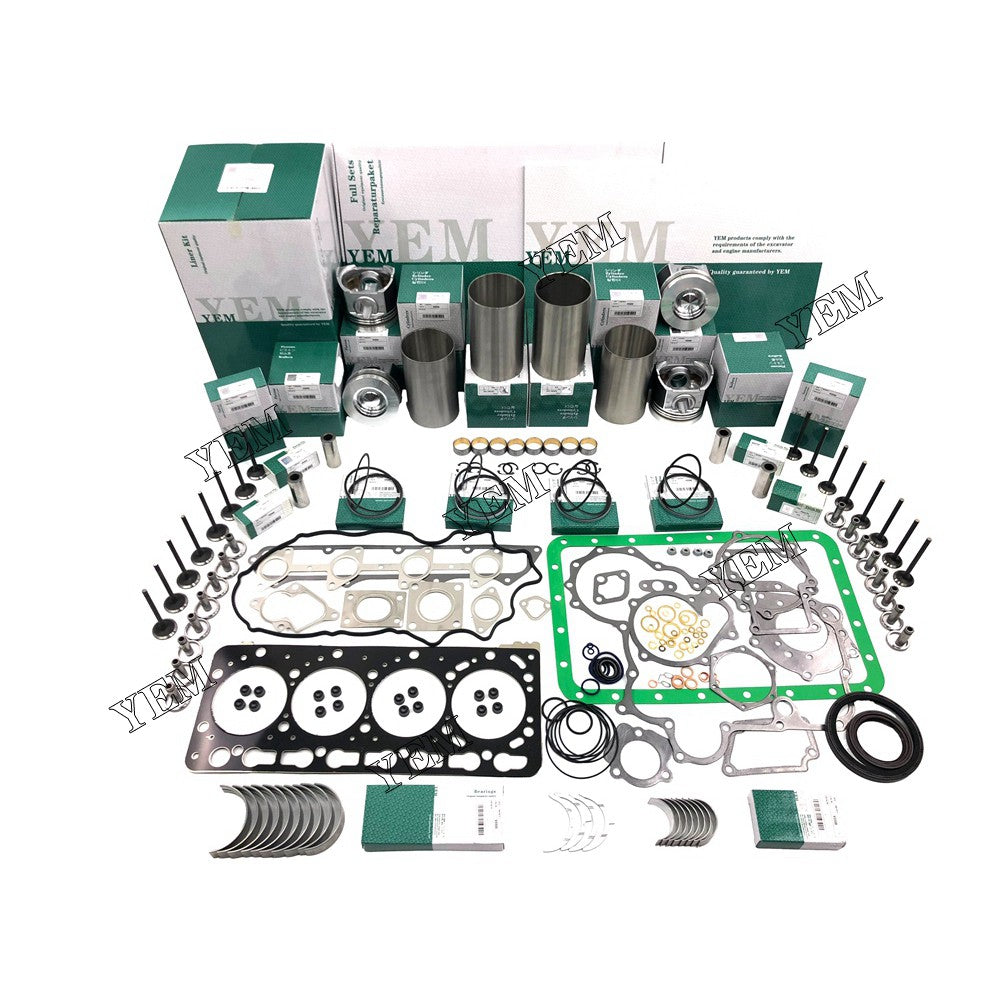 V3300 DI verhaul Rebuild Kit 52mm For Kubota 4 cylinder diesel engine parts For Kubota
