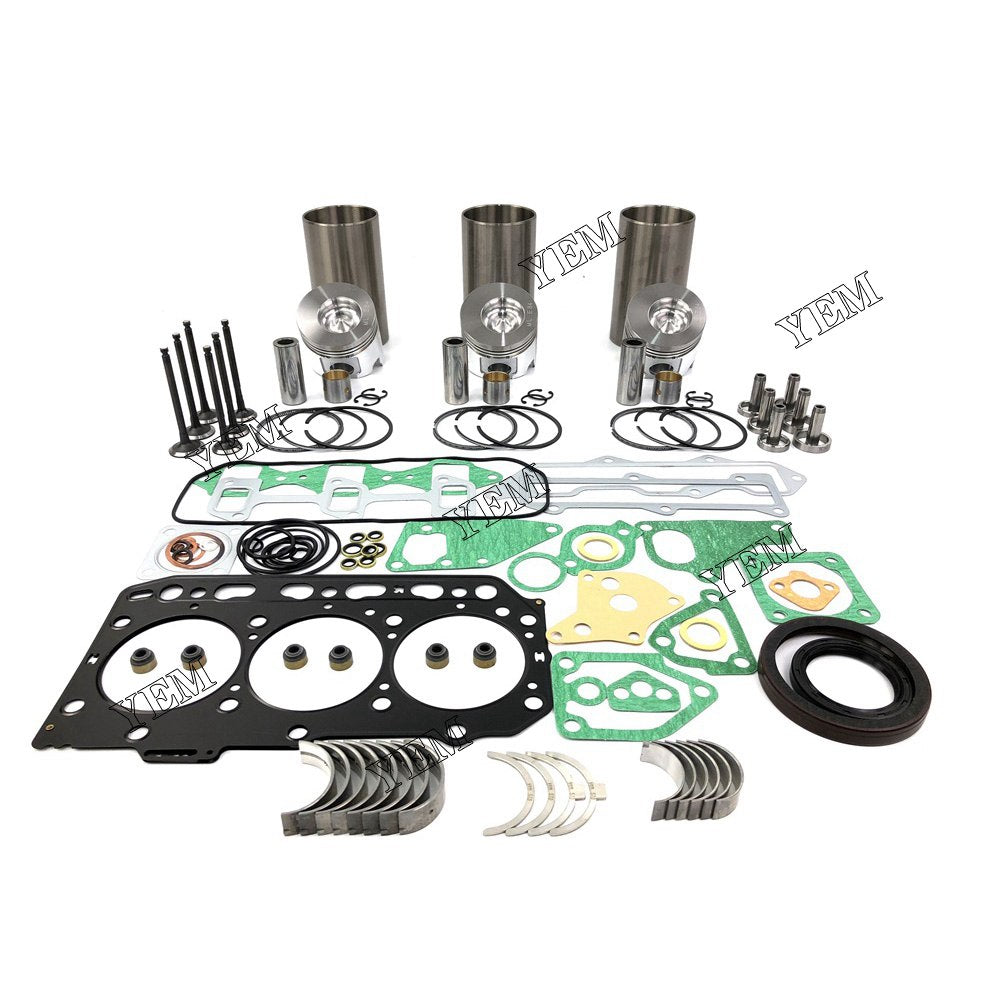 3D84-3 Overhaul Rebuild Kit With Gasket Set Bearing-Valve Train For Yanmar 3 cylinder diesel engine parts