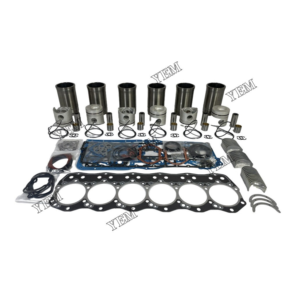 6D15 Overhaul Rebuild Kit With Gasket Set Bearing For Mitsubishi 6 cylinder diesel engine parts For Mitsubishi