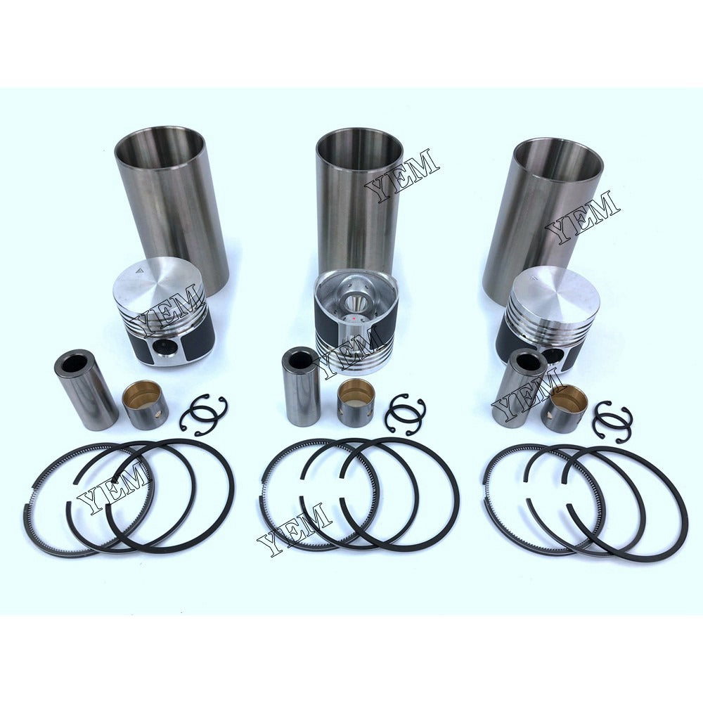 K3B Cylinder Liner Kit For Mitsubishi 3 cylinder diesel engine parts For Mitsubishi