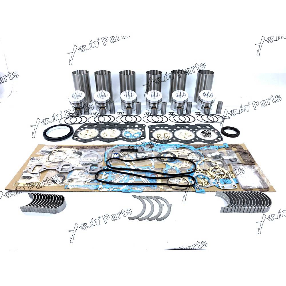 3066 Overhaul Rebuild Kit With Gasket Set Bearing For Mitsubishi 6 cylinder diesel engine parts