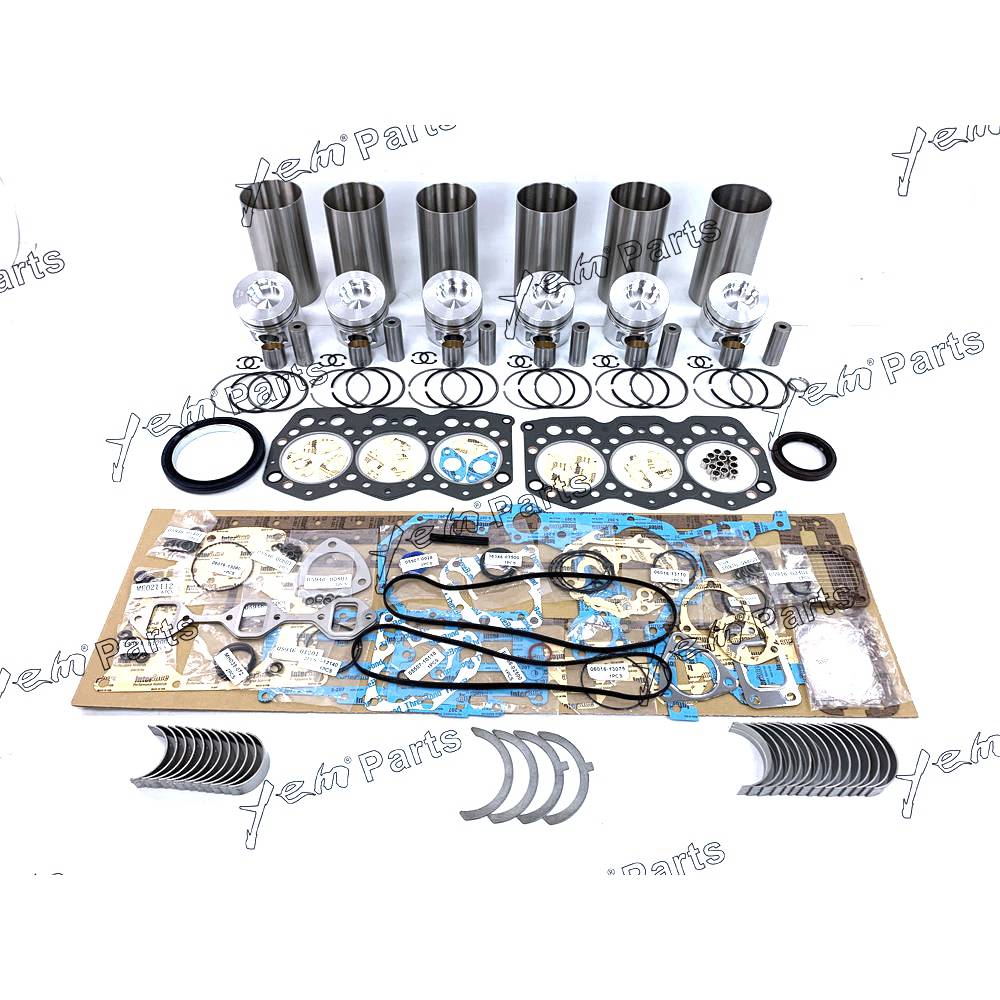 3066 Overhaul Rebuild Kit With Gasket Set Bearing For Mitsubishi 6 cylinder diesel engine parts For Mitsubishi