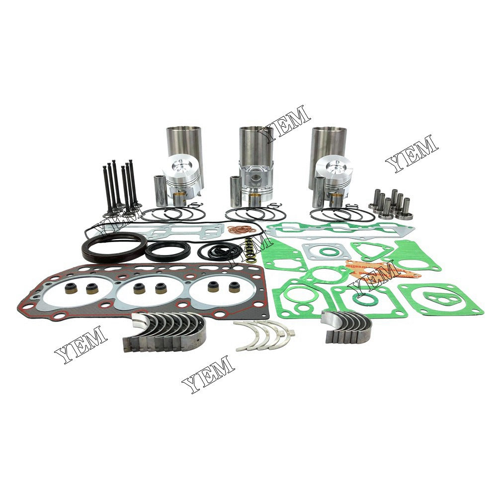 3D84-2 Overhaul Rebuild Kit With Gasket Set Bearing-Valve Train For Komatsu 3 cylinder diesel engine parts